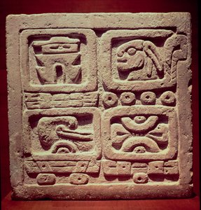 Calendar with Four Glyphs, Toltec